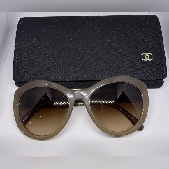 Chanel Beige Lace Sunglasses Ch 5294 - Picture 1 of 10